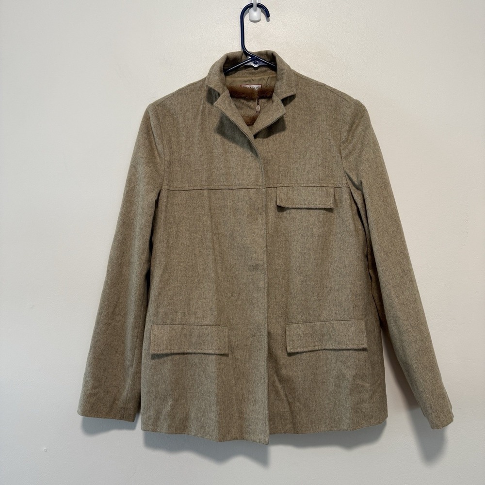 Max&Co. MaxMara Camel Wool‎ Blend Shell and Blazer Jacket Set Size 6